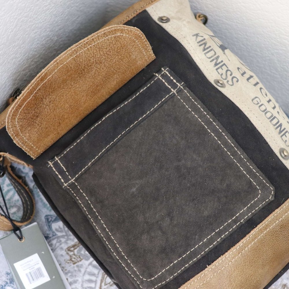 NEW Myra Bag Upcycled Crossbody Bag Canvas Purse - Picture 6 of 8